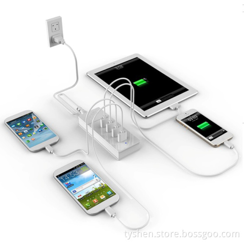 USB Fast Charger with 4 Ports for iPhone, iPad, Cellphone and Other Device